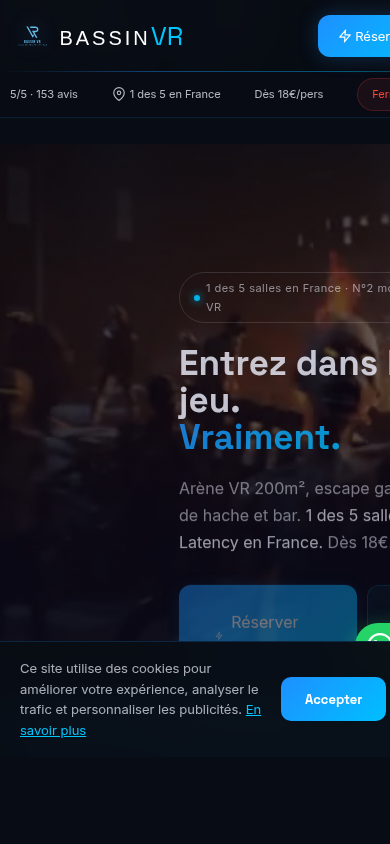 Site bassinvr.fr - vue mobile